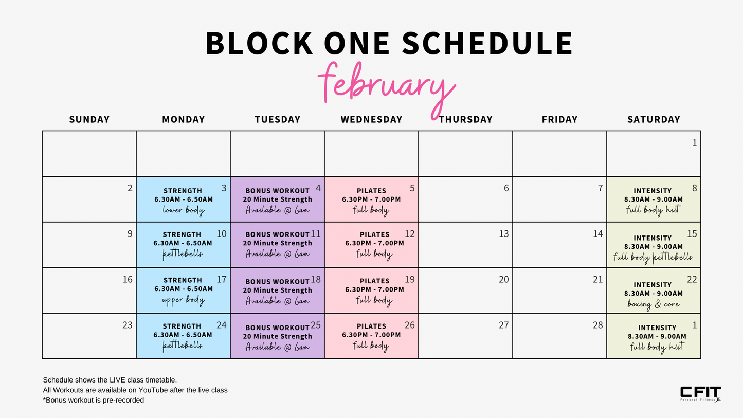 CFIT'S Online Classes - Block 1